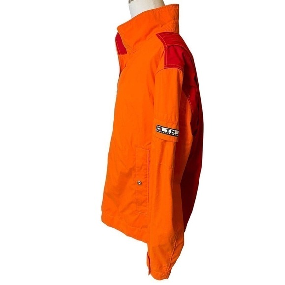 80s RARE Tommy Hilfiger Colorblock Jacket Vintage Retro Men’s XL Orange Red - Picture 7 of 13